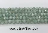CRB5654 15.5 inches 5*8mm-6*10mm faceted rondelle green angel skin beads wholesale