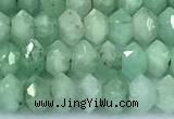 CRB5746 15 inches 2*3mm faceted emerald beads