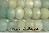 CRB5793 15 inches 4*6mm, 5*8mm faceted rondelle amazonite beads