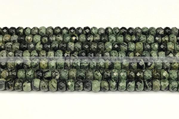 CRB5819 15 inches 4*6mm, 5*8mm, 6*10mm faceted rondelle kambaba jasper beads