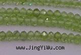 CRB703 15.5 inches 2*3mm faceted rondelle peridot gemstone beads
