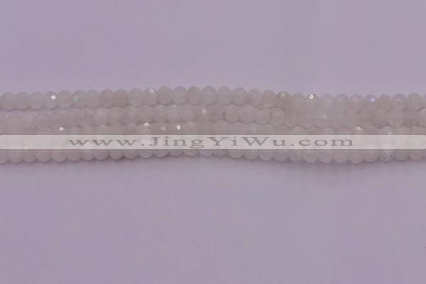 CRB712 15.5 inches 3*4mm faceted rondelle white moonstone beads