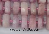 CRB826 15.5 inches 6*10mm faceted rondelle kunzite beads