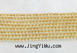 CRBS15 15 inches 4mm faceted round citrine beads wholesale