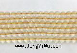 CRBS17 15 inches 8mm faceted round citrine beads wholesale