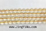 CRBS19 15 inches 12mm faceted round citrine beads wholesale