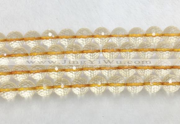 CRBS20 15 inches 14mm faceted round citrine beads wholesale