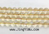 CRBS21 15 inches 16mm faceted round citrine beads wholesale