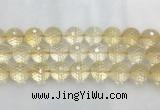 CRBS22 15 inches 18mm faceted round citrine beads wholesale