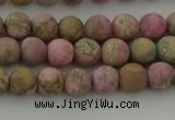 CRC1001 15.5 inches 6mm round matte rhodochrosite gemstone beads