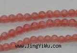 CRC101 15.5 inches 5mm round natural argentina rhodochrosite beads