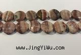 CRC1073 15.5 inches 25mm flat round rhodochrosite beads