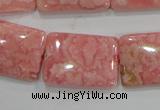 CRC110 15.5 inches 18*25mm rectangle natural argentina rhodochrosite beads
