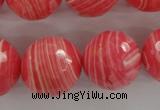 CRC408 15.5 inches 20mm faceted round synthetic rhodochrosite beads