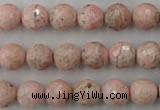 CRC454 15.5 inches 12mm faceted round Argentina rhodochrosite beads