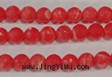 CRC512 15.5 inches 8mm faceted round synthetic rhodochrosite beads