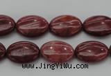 CRC831 15.5 inches 10*14mm oval Brazilian rhodochrosite beads
