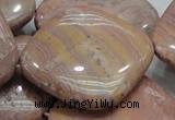 CRC87 15.5 inches 40*40mm diamond rhodochrosite gemstone beads