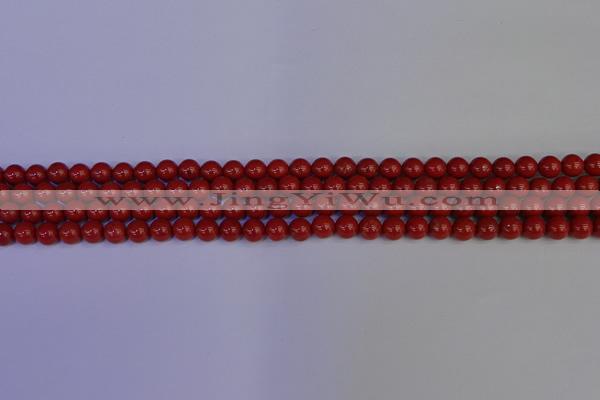 CRE320 15.5 inches 4mm round red jasper beads wholesale