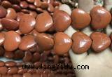 CRE67 15.5 inches 20*23mm heart red jasper beads wholesale