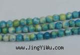 CRF100 15.5 inches 4mm round dyed rain flower stone beads wholesale