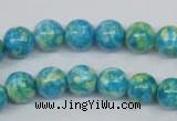 CRF102 15.5 inches 8mm round dyed rain flower stone beads wholesale