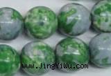 CRF157 15.5 inches 18mm round dyed rain flower stone beads wholesale