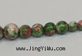 CRF30 15.5 inches multi sizes round dyed rain flower stone beads wholesale