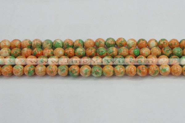 CRF312 15.5 inches 14mm round dyed rain flower stone beads wholesale