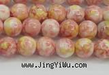 CRF315 15.5 inches 6mm round dyed rain flower stone beads wholesale