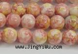 CRF316 15.5 inches 8mm round dyed rain flower stone beads wholesale