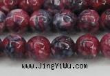 CRF346 15.5 inches 12mm round dyed rain flower stone beads wholesale