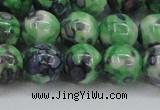 CRF354 15.5 inches 14mm round dyed rain flower stone beads wholesale