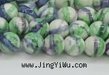CRF388 15.5 inches 8mm round dyed rain flower stone beads wholesale