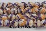 CRF410 15.5 inches 4mm round dyed rain flower stone beads wholesale