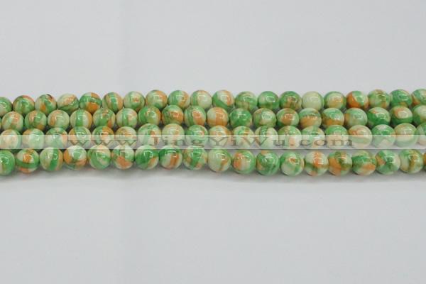 CRF419 15.5 inches 10mm round dyed rain flower stone beads wholesale