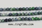CRF42 15.5 inches 4mm round dyed rain flower stone beads wholesale