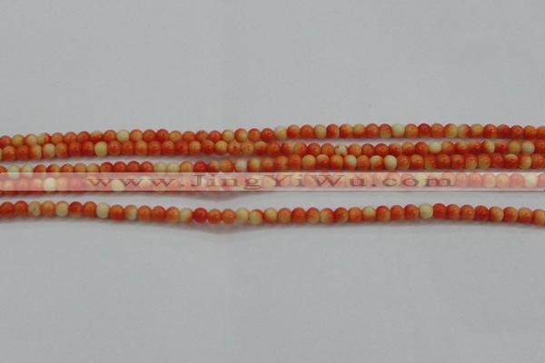 CRF437 15.5 inches 3mm round dyed rain flower stone beads wholesale