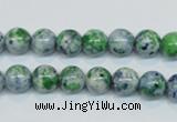CRF44 15.5 inches 8mm round dyed rain flower stone beads wholesale