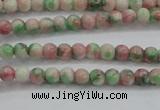 CRF449 15.5 inches 3mm round dyed rain flower stone beads wholesale