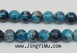 CRF57 15.5 inches 8mm round dyed rain flower stone beads wholesale