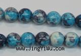 CRF58 15.5 inches 10mm round dyed rain flower stone beads wholesale