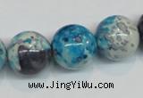 CRF61 15.5 inches 16mm round dyed rain flower stone beads wholesale