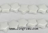 CRG06 15.5 inches 12*12mm star white agate gemstone beads wholesale