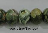 CRH125 15.5 inches 15*20mm faceted rondelle rhyolite gemstone beads