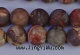 CRH513 15.5 inches 10mm round matte rhyolite gemstone beads