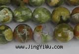 CRH529 15.5 inches 10mm faceted round rhyolite beads wholesale