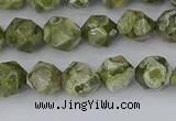 CRH535 15.5 inches 6mm faceted nuggets rhyolite gemstone beads