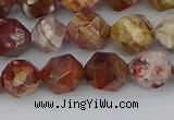 CRH548 15.5 inches 8mm faceted nuggets rhyolite gemstone beads