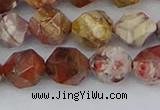 CRH549 15.5 inches 10mm faceted nuggets rhyolite gemstone beads